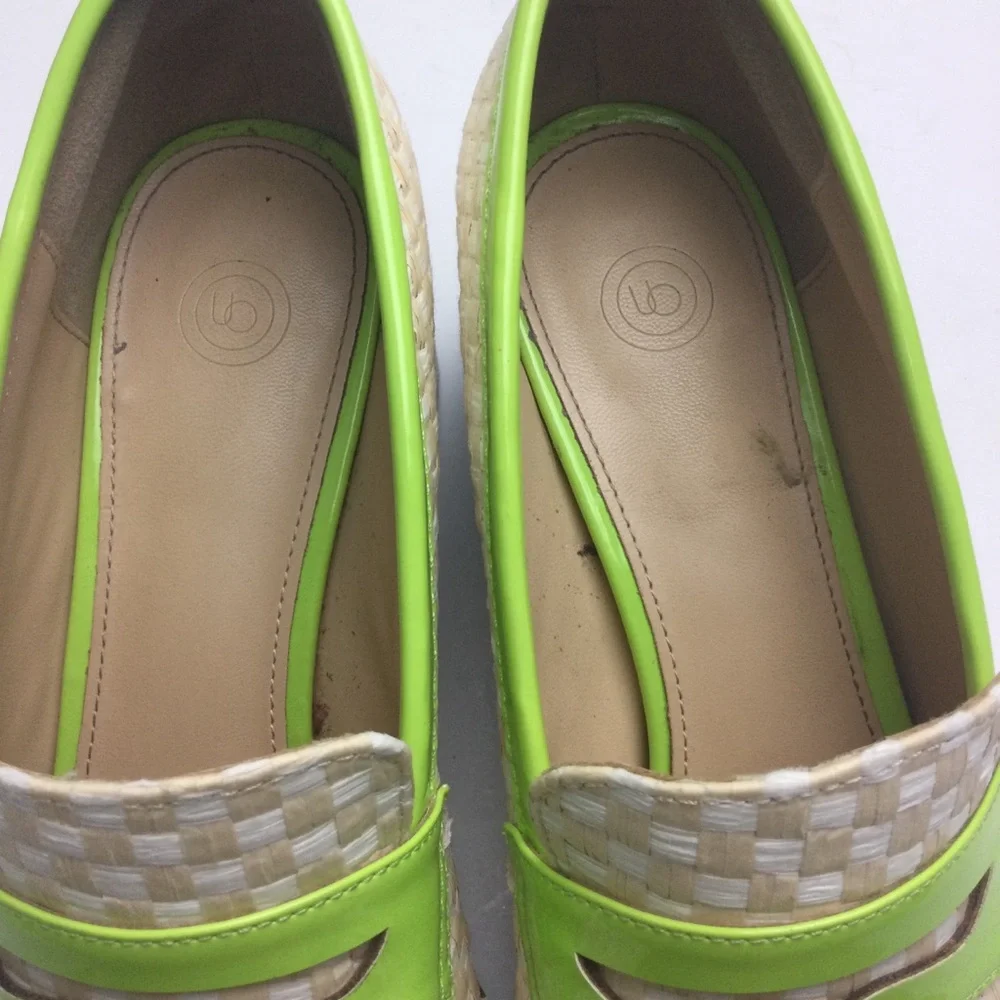 Urban Outfitters Lexi Woven Checkerboard Faux Patent Square Toe Heeled Loafers - Picture 11 of 12